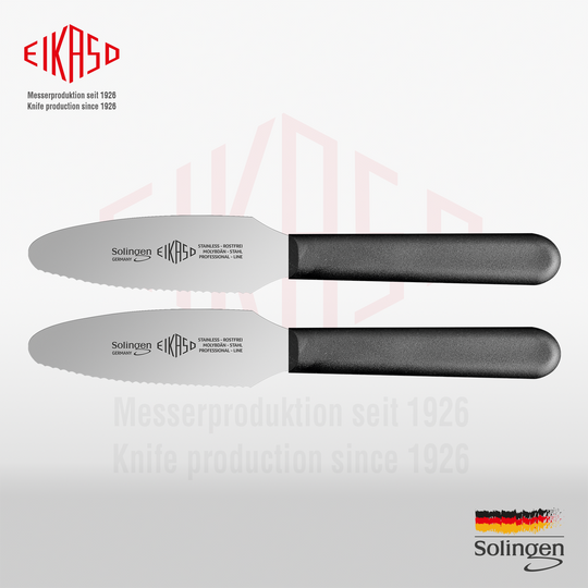Brötchenmesser mit Glattschliff und Wellenschliff - 2 in 1 Haushaltsmesser
