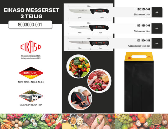 Metzgermesser Set 3-TLG