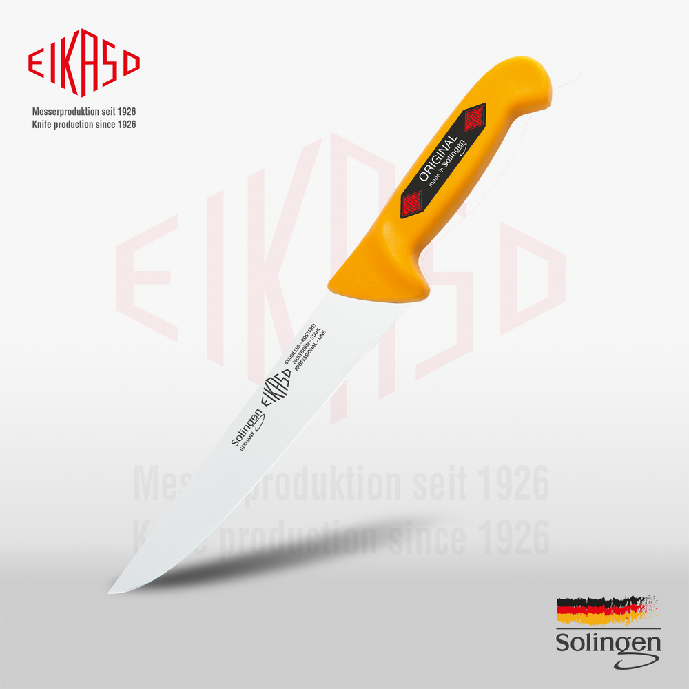 EIKASO Solingen Stechmesser 26cm Klinge aus Molybdänstahl 1.4116 rutschfester ergonomischer Griff Schlachtermesser Metzgermesser Butcher Knife