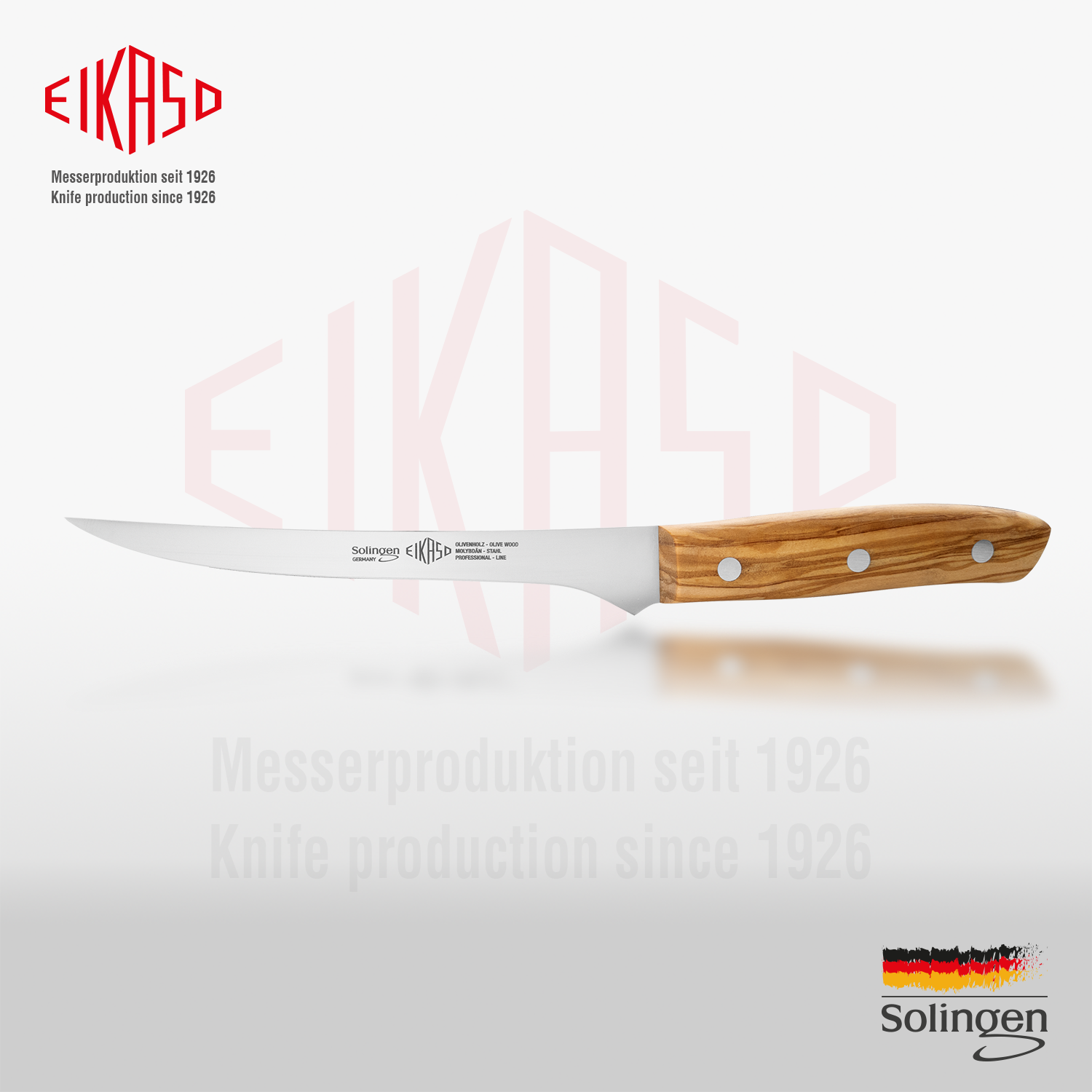 Filiermesser 16cm GLine Fischmesser aus Solingen für Hobby und