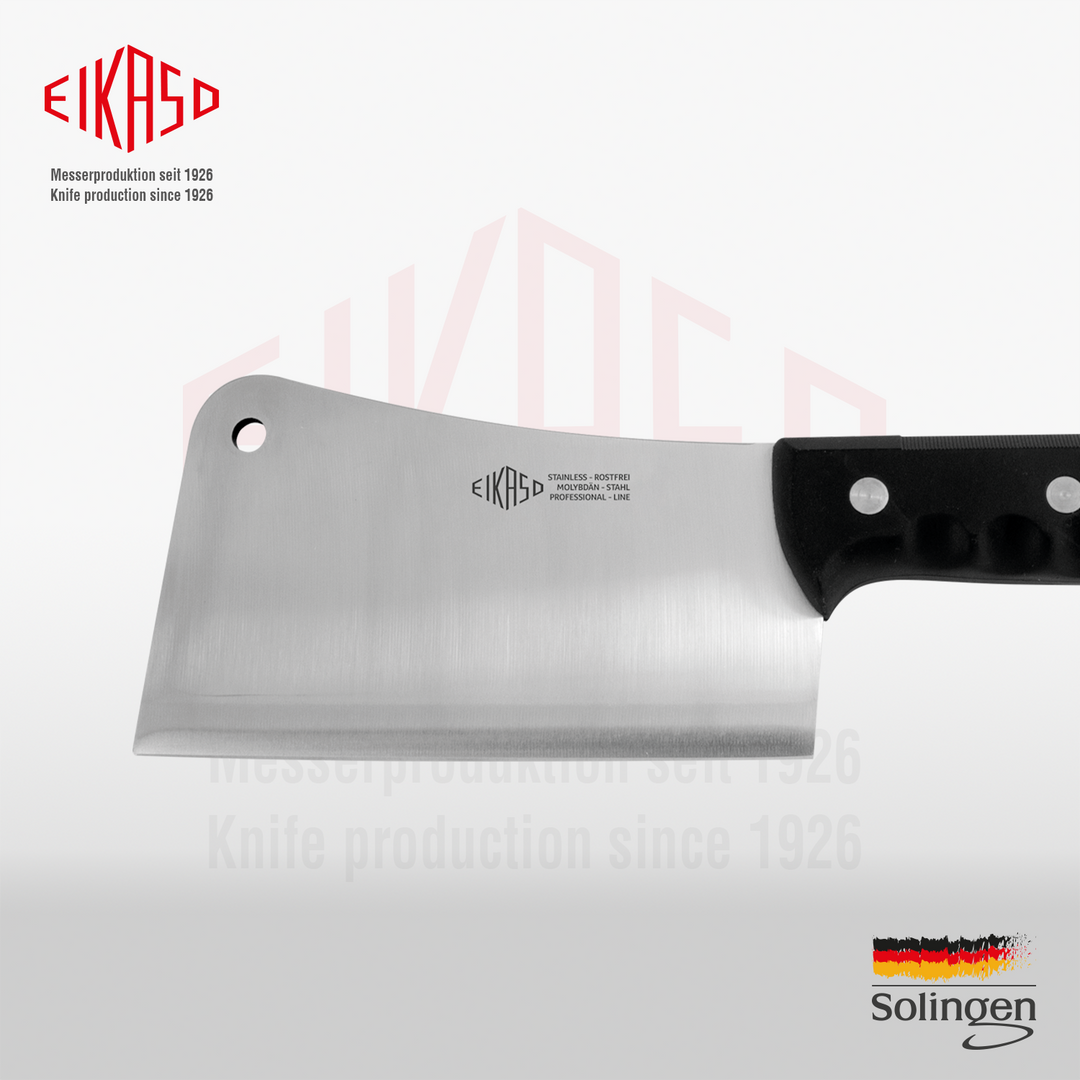 EIKASO Spalter 18cm | Profi Fleischspalter 4,8mm Dicke | Stabiles Metzgermesser Solingen