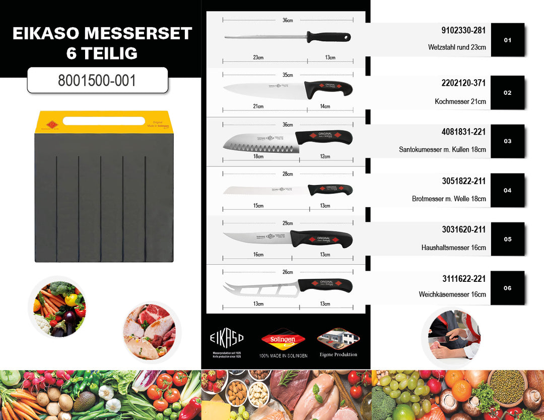 Kochmesser Set 6-TLG