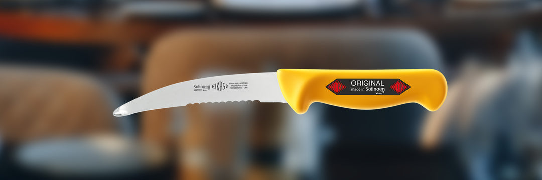 Gekröse-/Darmmesser gebogen Geschmiedet 15cm mit Welle