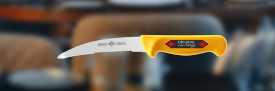 Gekröse-/Darmmesser gebogen Geschmiedet 15cm mit Welle