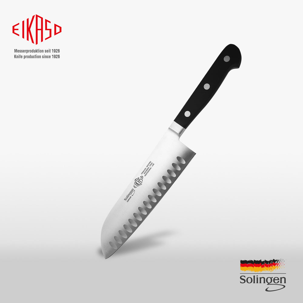 Nóż Santoku z wgłębieniami 18cm Kuty