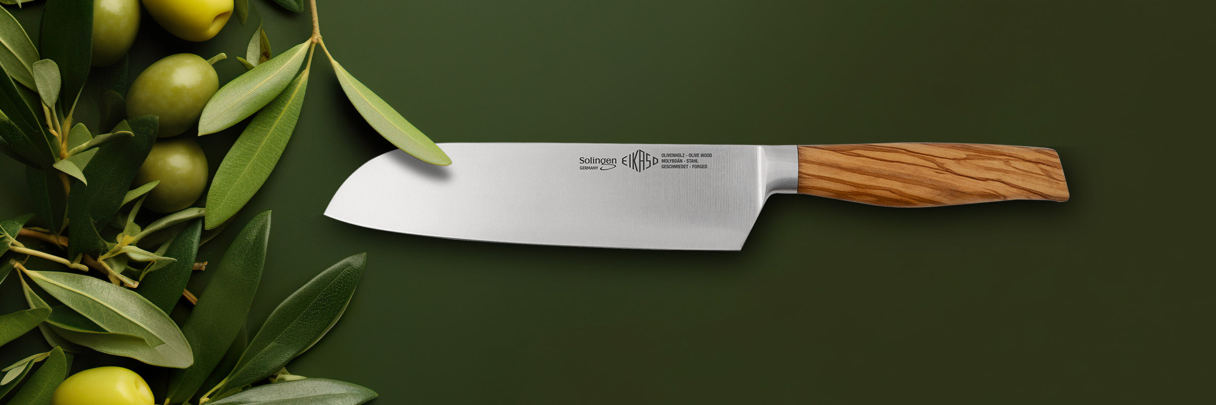 Eikaso Santoukumesser mit olivenholzgriff