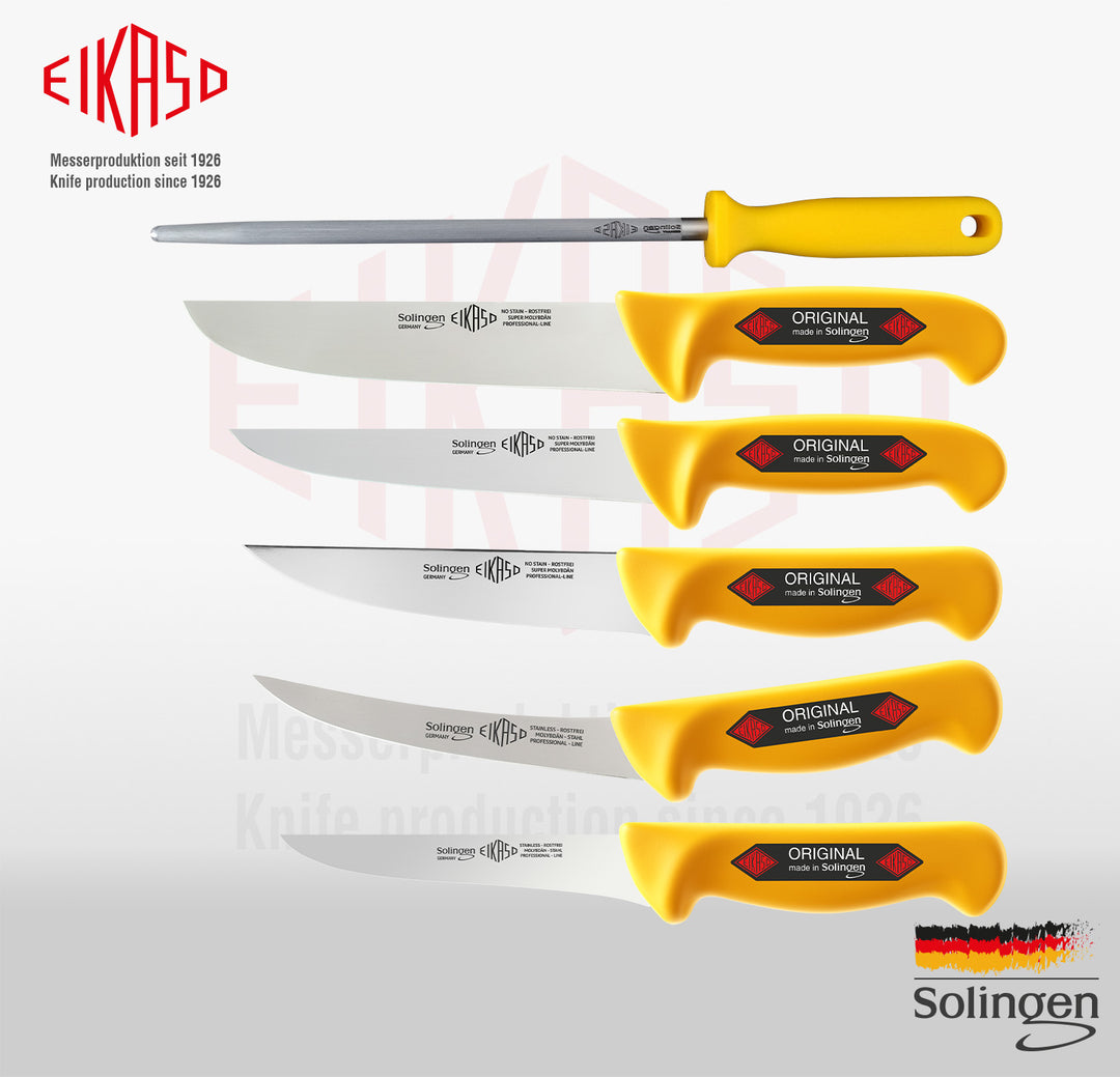 Profi Messerset 6-tlg gelb – Eikaso Messer Solingen