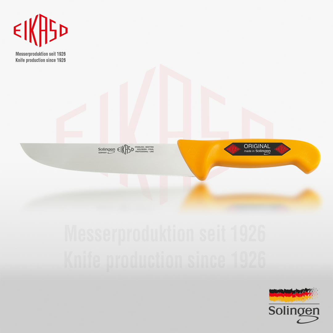 EIKASO Solingen Fleischmesser Blockmesser 15cm Klinge Molybdänstahl 1.4116 aus Solingen Profi Allzweckmesser von Profis für Privat und Profis | Fleisch Gemüse Obst Kräuter