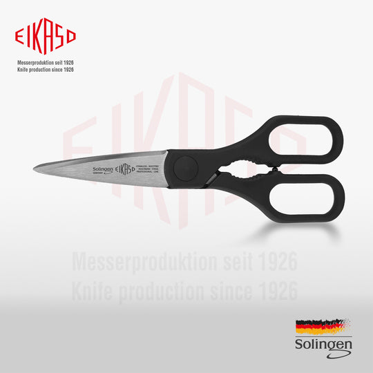 All-purpose scissors with black handle
