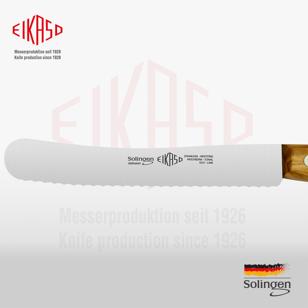 Buckelsmesser mit Wellenschliff 11cm (Olivenholzgriff)