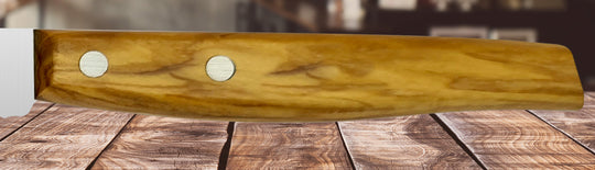 Buckelsmesser mit Wellenschliff 11cm (Olivenholzgriff)