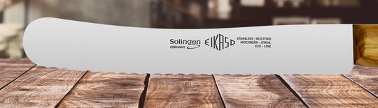 Buckelsmesser mit Wellenschliff 11cm (Olivenholzgriff)