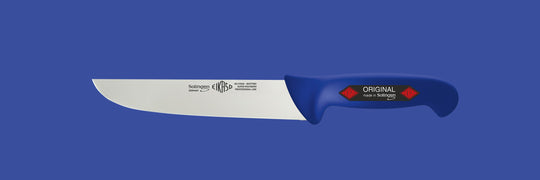 EIKASO Solingen Germany Fleischmesser Blockmesser blau 21cm Klinge Molybdänstahl 1.4116 aus Solingen Profi Allzweckmesser von Profis für Privat und Profis | Fleisch Gemüse Obst Kräuter