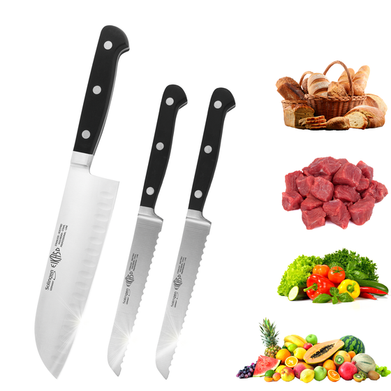 Zestaw noży do warzyw seria Gastro 3-cz.