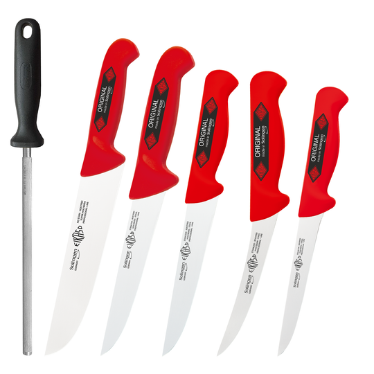 EIKASO Solingen Germany 6-Teiliges Profi Messer Set geeignet als Metzgermesser Fleischermesser Schlachtermesser
