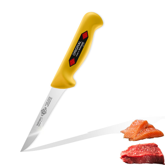 EIKASO Solingen Ausbeinmesser gerade 13cm aus Molybdänstahl 1.4116 Profi Ausbein Fleischmesser Küchenmesser Schlachtermesser für Fleisch Fisch